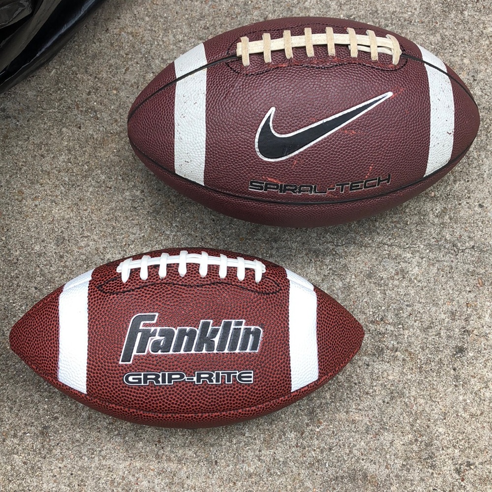 Spiral tech bike football and franklin grip-rite